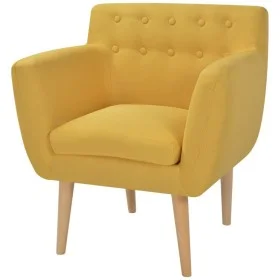 Sillón de tela amarillo de vidaXL, Sillones - Ref: Foro24-244069, Precio: 217,65 €, Descuento: %