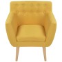 Sillón de tela amarillo de vidaXL, Sillones - Ref: Foro24-244069, Precio: 220,44 €, Descuento: %