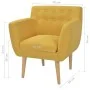Yellow fabric armchair by vidaXL, Armchairs - Ref: Foro24-244069, Price: 217,65 €, Discount: %