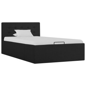 Cama canapé hidráulica almacenaje tela gris oscuro 100x200 cm de vidaXL, Camas y somieres - Ref: Foro24-285571, Precio: 316,4...