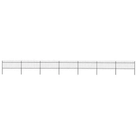 Gartenzaun mit Speerspitzen aus schwarzem Stahl, 11,9 x 0,8 m von vidaXL, Zaunpaneele - Ref: Foro24-277608, Preis: 336,66 €, ...