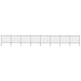 Garden fence with black steel spearheads 13.6x1.5 m by vidaXL, fence panels - Ref: Foro24-277636, Price: 509,24 €, Discount: %