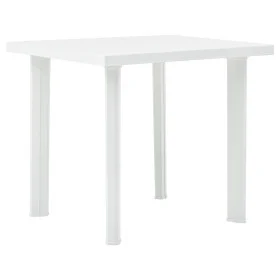 Mesa de jardín de plástico blanco 80x75x72 cm de vidaXL, Mesas de jardín - Ref: Foro24-48802, Precio: 76,65 €, Descuento: %