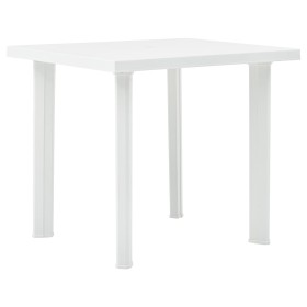 Mesa de jardín de plástico blanco 80x75x72 cm de vidaXL, Mesas de jardín - Ref: Foro24-48802, Precio: 74,35 €, Descuento: %