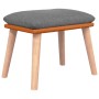 Reposapiés tela y cuero sintético gris claro 45x29,5x35 cm de vidaXL, Otomanas - Ref: Foro24-341446, Precio: 36,81 €, Descuen...