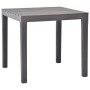 Mesa de jardín con 2 bancos plástico marrón de vidaXL, Conjuntos de jardín - Ref: Foro24-48779, Precio: 95,93 €, Descuento: %