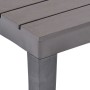 Mesa de jardín con 2 bancos plástico marrón de vidaXL, Conjuntos de jardín - Ref: Foro24-48779, Precio: 95,93 €, Descuento: %