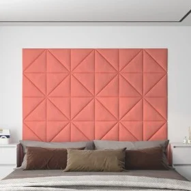 Wandpaneele 12 Stück rosa Samt 30x30 cm 0,54 m² von vidaXL, Wandverkleidung - Ref: Foro24-343950, Preis: 25,91 €, Rabatt: %