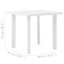 Mesa de jardín de plástico blanco 80x75x72 cm de vidaXL, Mesas de jardín - Ref: Foro24-48802, Precio: 76,65 €, Descuento: %