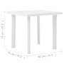 Mesa de jardín de plástico blanco 80x75x72 cm de vidaXL, Mesas de jardín - Ref: Foro24-48802, Precio: 74,35 €, Descuento: %