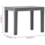 Mesa de jardín con 2 bancos plástico marrón de vidaXL, Conjuntos de jardín - Ref: Foro24-48779, Precio: 95,93 €, Descuento: %