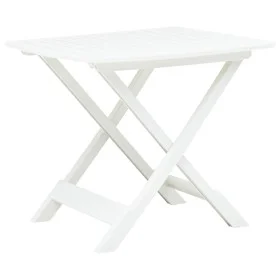 Mesa de jardín plegable de plástico blanco 79x72x70 cm de vidaXL, Mesas de jardín - Ref: Foro24-48790, Precio: 63,13 €, Descu...