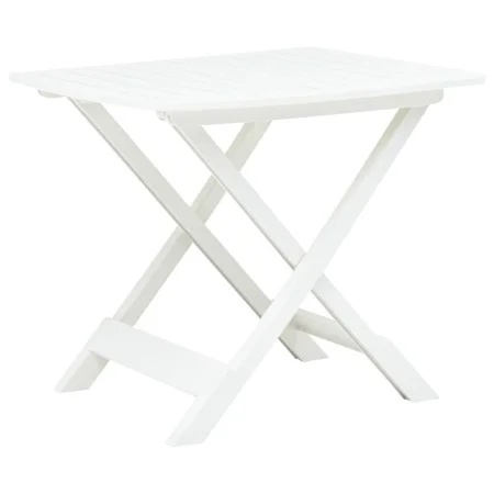Mesa de jardín plegable de plástico blanco 79x72x70 cm de vidaXL, Mesas de jardín - Ref: Foro24-48790, Precio: 63,13 €, Descu...
