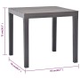 Mesa de jardín con 2 bancos plástico marrón de vidaXL, Conjuntos de jardín - Ref: Foro24-48779, Precio: 95,93 €, Descuento: %