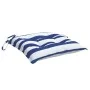 Cojines de silla 2 uds tela a rayas azul y blanco 40x40x7 cm de vidaXL, Cojines para sillas y sofás - Ref: Foro24-361486, Pre...