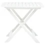 Mesa de jardín plegable de plástico blanco 79x72x70 cm de vidaXL, Mesas de jardín - Ref: Foro24-48790, Precio: 63,13 €, Descu...