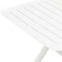 Mesa de jardín plegable de plástico blanco 79x72x70 cm de vidaXL, Mesas de jardín - Ref: Foro24-48790, Precio: 63,13 €, Descu...