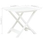 Mesa de jardín plegable de plástico blanco 79x72x70 cm de vidaXL, Mesas de jardín - Ref: Foro24-48790, Precio: 57,22 €, Descu...
