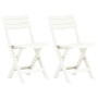 Sillas de jardín plegables 2 unidades plástico blanco de vidaXL, Sillas de jardín - Ref: Foro24-48786, Precio: 57,22 €, Descu...