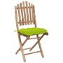 Set de comedor de jardín plegable 5 piezas con cojines bambú de vidaXL, Conjuntos de jardín - Ref: Foro24-3063986, Precio: 27...