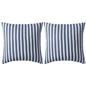 Cojines para exterior a rayas 45x45 cm azul marino 2 unidades de vidaXL, Cojines - Ref: Foro24-132306, Precio: 30,27 €, Descu...