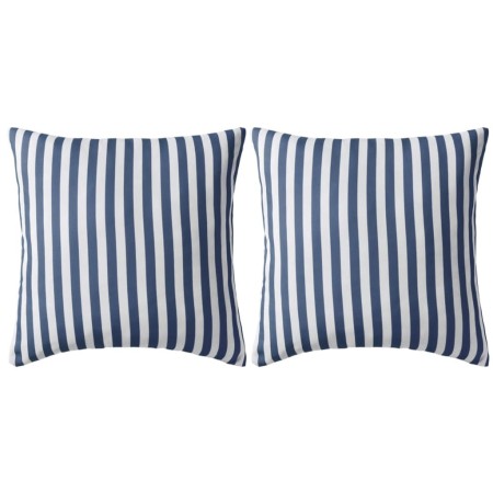 Cojines para exterior a rayas 45x45 cm azul marino 2 unidades de vidaXL, Cojines - Ref: Foro24-132306, Precio: 28,58 €, Descu...
