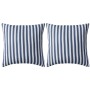 Cojines para exterior a rayas 45x45 cm azul marino 2 unidades de vidaXL, Cojines - Ref: Foro24-132306, Precio: 28,58 €, Descu...