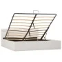 Cama canapé hidráulica con LED cuero sintético blanco 160x200cm de vidaXL, Camas y somieres - Ref: Foro24-285550, Precio: 379...
