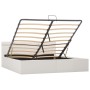 Cama canapé hidráulica con LED cuero sintético blanco 160x200cm de vidaXL, Camas y somieres - Ref: Foro24-285550, Precio: 379...