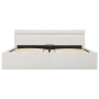Cama canapé hidráulica con LED cuero sintético blanco 160x200cm de vidaXL, Camas y somieres - Ref: Foro24-285550, Precio: 379...
