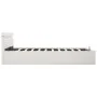Cama canapé hidráulica con LED cuero sintético blanco 160x200cm de vidaXL, Camas y somieres - Ref: Foro24-285550, Precio: 379...