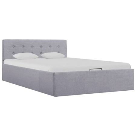 Cama canapé hidráulica con almacenaje tela gris claro 120x200cm de vidaXL, Camas y somieres - Ref: Foro24-285578, Precio: 344...