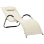 Sun loungers 2 units cream and gray textilene by vidaXL, Loungers - Ref: Foro24-310518, Price: 133,60 €, Discount: %