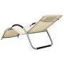 Sun loungers 2 units cream and gray textilene by vidaXL, Loungers - Ref: Foro24-310518, Price: 133,60 €, Discount: %