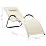Sun loungers 2 units cream and gray textilene by vidaXL, Loungers - Ref: Foro24-310518, Price: 133,60 €, Discount: %