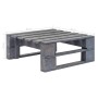 Otomana de jardín de palets madera de pino impregnada gris de vidaXL, Sofás modulares de exterior - Ref: Foro24-3066416, Prec...