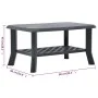 Mesa de centro de plástico gris antracita 90x60x46 cm de vidaXL, Mesas de centro - Ref: Foro24-48795, Precio: 77,45 €, Descue...
