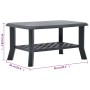 Mesa de centro de plástico gris antracita 90x60x46 cm de vidaXL, Mesas de centro - Ref: Foro24-48795, Precio: 76,91 €, Descue...