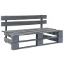 Gray impregnated pine wood pallet garden ottoman by vidaXL, Modular outdoor sofas - Ref: Foro24-3066489, Price: 114,71 €, Dis...