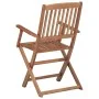8 pcs folding garden chairs and solid acacia wood cushions by vidaXL, Garden chairs - Ref: Foro24-3074989, Price: 440,02 €, D...