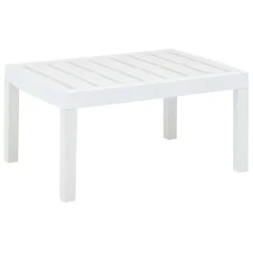 Mesa de jardín de plástico blanco 78x55x38 cm de vidaXL, Mesas de jardín - Ref: Foro24-48814, Precio: 56,87 €, Descuento: %