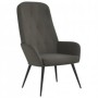 Sillón de relax con taburete terciopelo gris oscuro de vidaXL, Sillones - Ref: Foro24-3097620, Precio: 117,91 €, Descuento: %