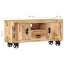 Mueble de TV madera de mango rugosa 110x30x50 cm en Muebles TV | Comprar online en Foru.es