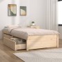 Estructura de cama individual con cajones 75x190 cm de vidaXL, Camas y somieres - Ref: Foro24-3103453, Precio: 148,15 €, Desc...