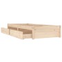 Estructura de cama individual con cajones 75x190 cm de vidaXL, Camas y somieres - Ref: Foro24-3103453, Precio: 148,15 €, Desc...