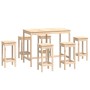 Set de bar 7 piezas madera maciza de pino de vidaXL, muebles para cocinas y comedores - Ref: Foro24-3124707, Precio: 392,52 €...