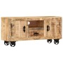 Mueble de TV madera de mango rugosa 110x30x50 cm en Muebles TV | Comprar online en Foru.es