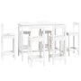 Set de bar 7 piezas madera maciza de pino blanco de vidaXL, muebles para cocinas y comedores - Ref: Foro24-3124713, Precio: 3...