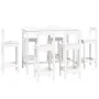 Set de bar 7 piezas madera maciza de pino blanco de vidaXL, muebles para cocinas y comedores - Ref: Foro24-3124713, Precio: 3...