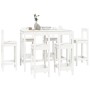 Set de bar 7 piezas madera maciza de pino blanco de vidaXL, muebles para cocinas y comedores - Ref: Foro24-3124713, Precio: 3...